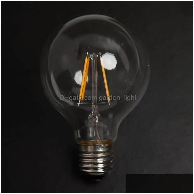 g80 led filament bulb light high brightness 50000hrs lifetime e27 e14 b22 6w led filament bulb for indoor decoration