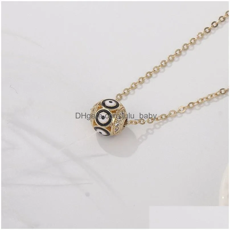 fashion jewelry evil eye necklaces for women blue eyes bead pendant geometry choker chain necklace