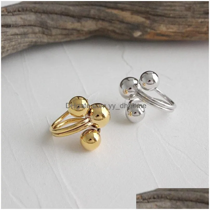 jewelry ring silver color special designer ball geometric cool hip hop wide rings gold fashion finger ring jewelry