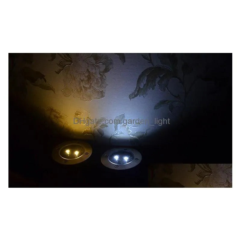 ip65 waterproof 2led 4led 8led solar outdoor ground lamp landscape lawn yard stair underground buried night light home garden