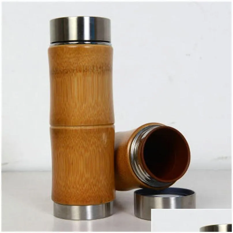 unisex vacuum bottles home and office bamboo coffee cups stainless steel ceramics cup portable arrival 23 9jfh1