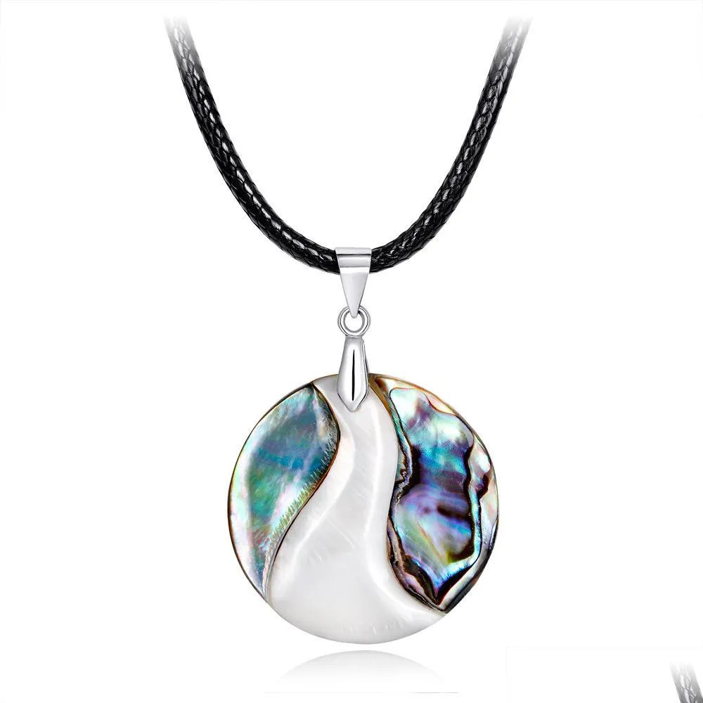 fashion jewelry natural abalone shell necklace handmade shell pendant necklace