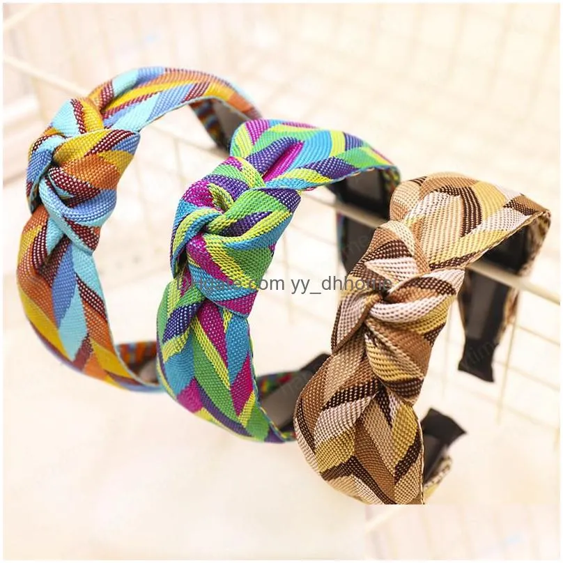 ribbon knot headband fashion colorful hairband knotted hairband women hair accessories