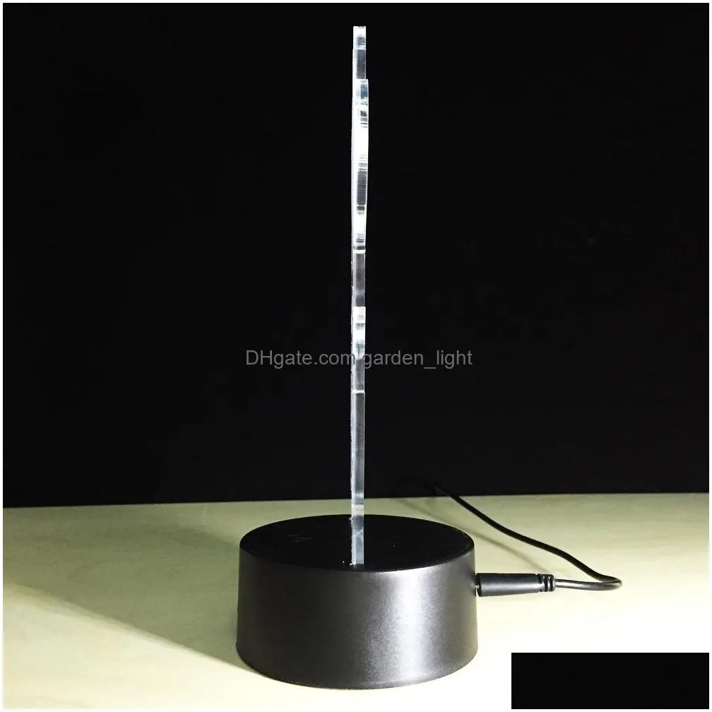 rgb lights led lamp base for 3d illusion lamp 4mm acrylic light panel aa battery or dc 5v usb 3d night light