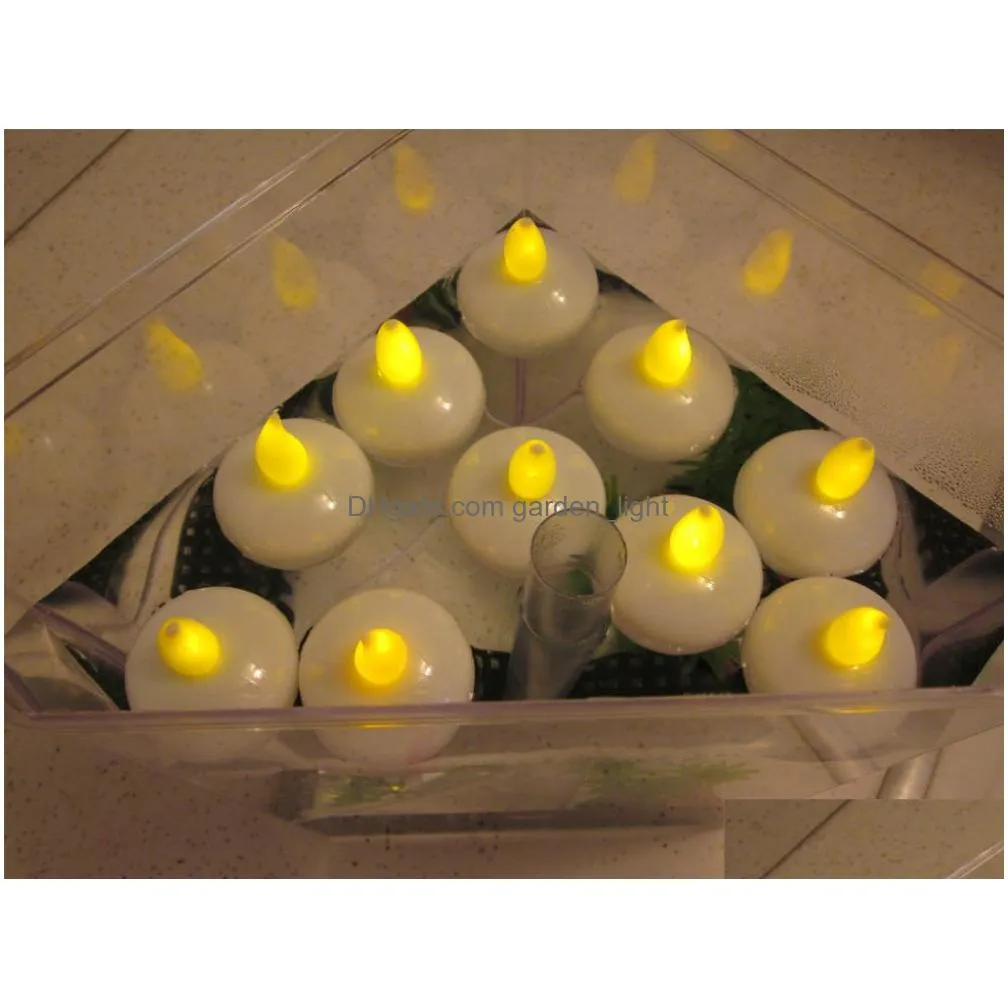 waterproof led tea light battery operated floating flameless tea candles light for wedding birthday christmas party decoration