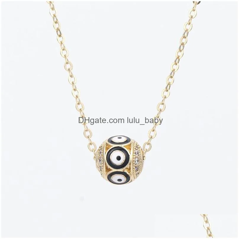 fashion jewelry evil eye necklaces for women blue eyes bead pendant geometry choker chain necklace