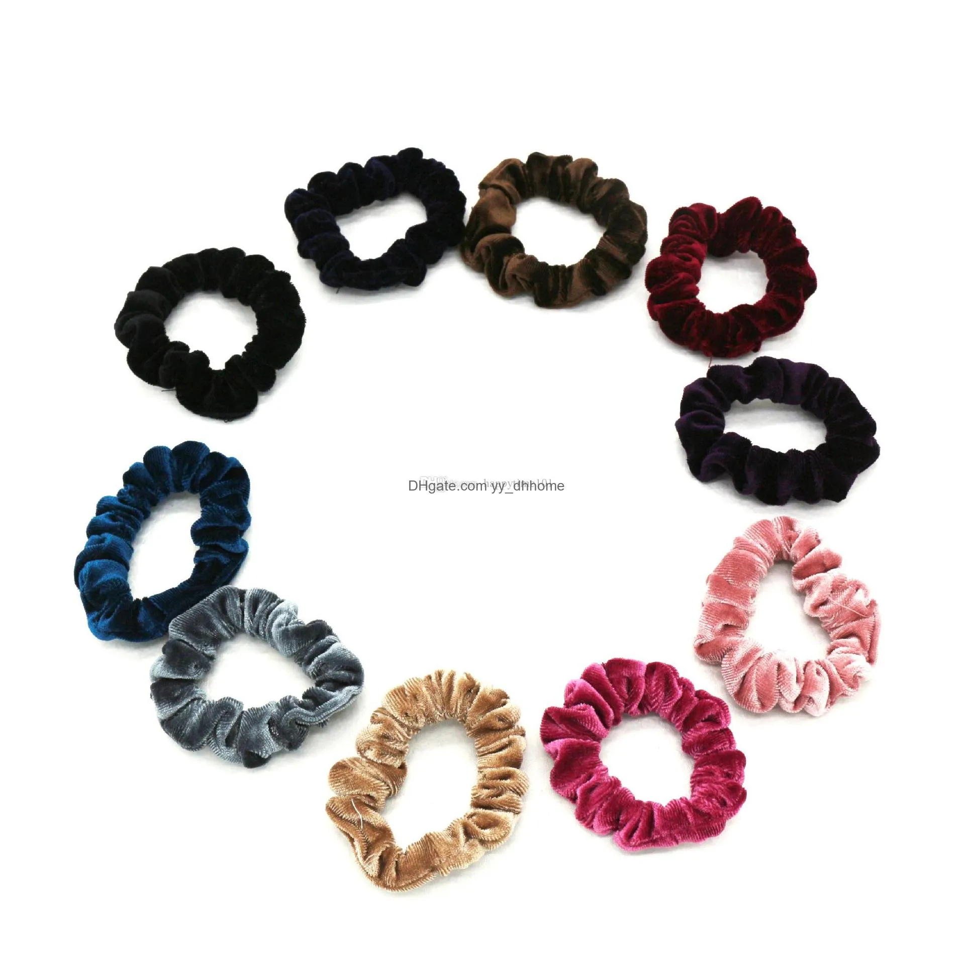 velvet elastic hair scrunchie scrunchy hairbands head band ponytail holder girls princess accessories child hair accessories