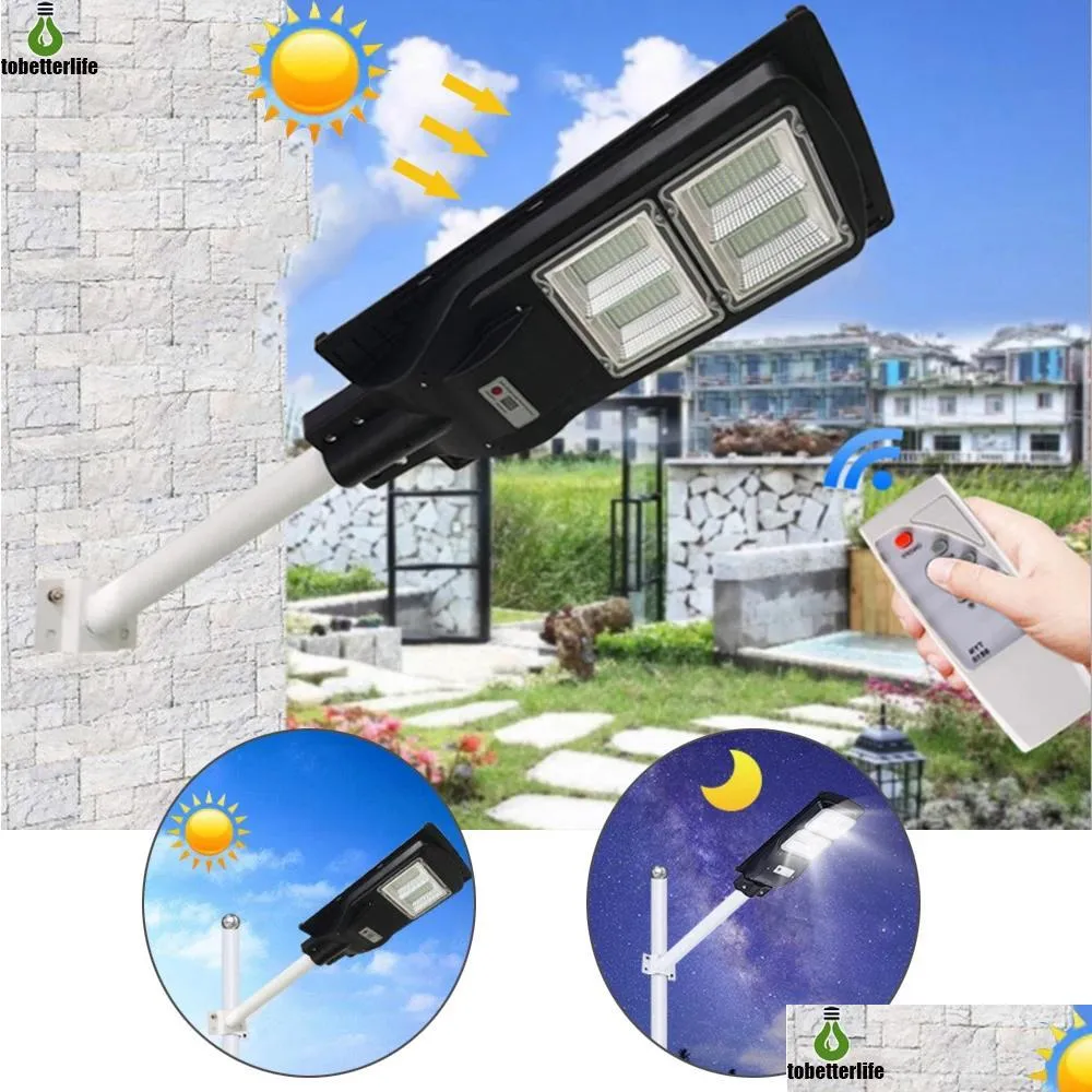 solar led street light 70w 150w waterproof outdoor street road wall light timer remote control white light motion sensor spotlight