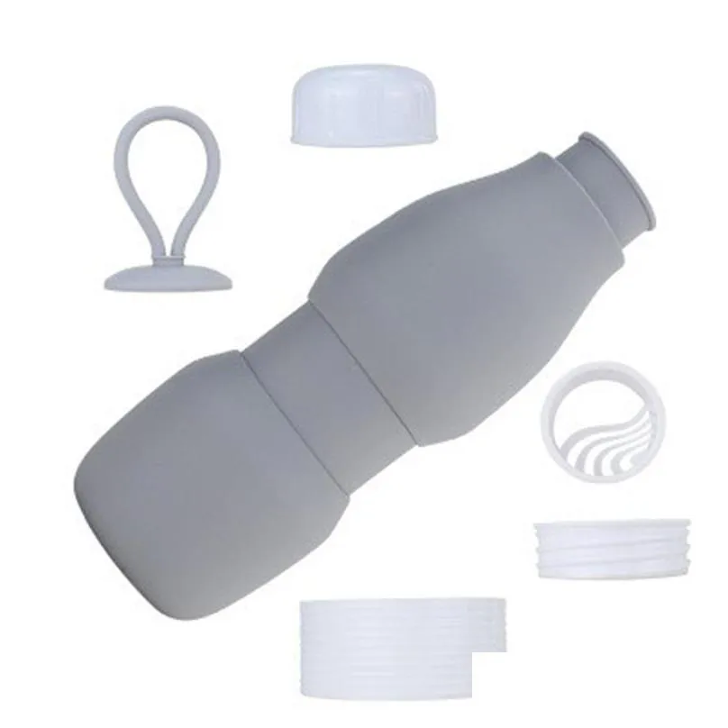wholesale silicone folding high capacity sports collapsible water bottle portable soft kettle outdoors hiking man and women 15 8hfh1