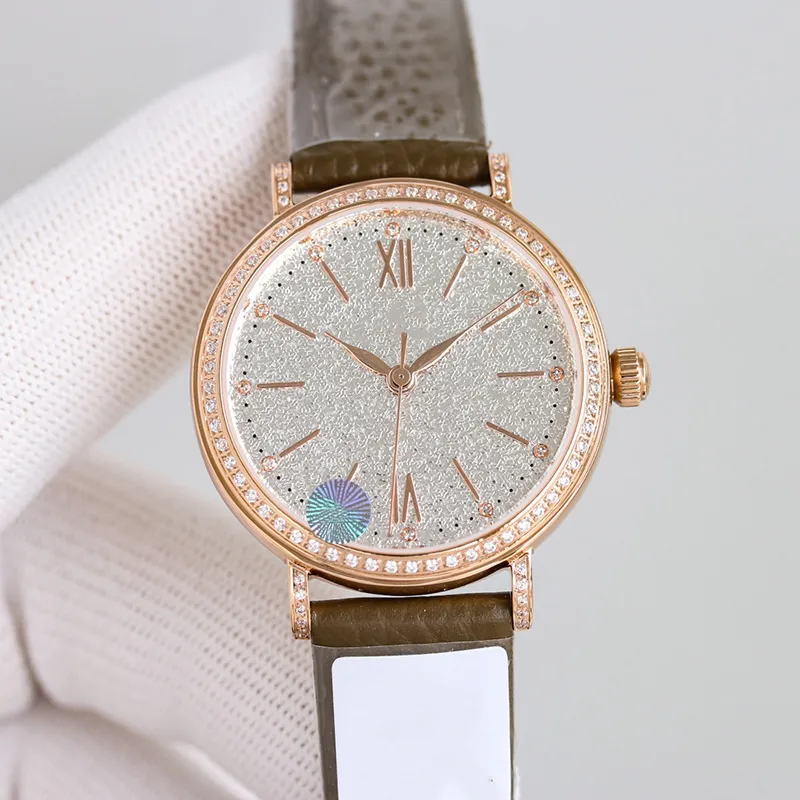Watch Women Watches Mechanical Movement Watch 34mm Leather Strap Design Multiple Colors Fashion Wristwatches