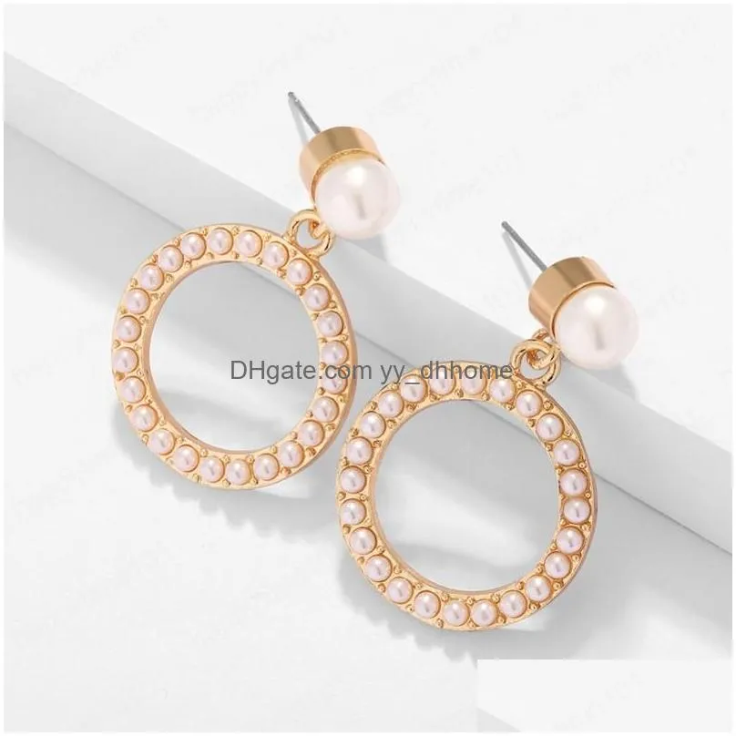 fashion geometric round diamond dangle earring for women crystal statement earrings jewelry bijoux party gifts