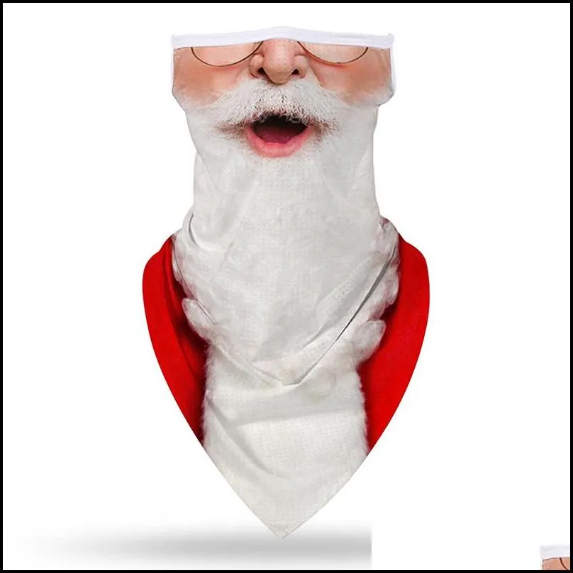 christmas face scarf santa claus print seamless earhook sports scarf neck tube face hiking scarves riding face cover