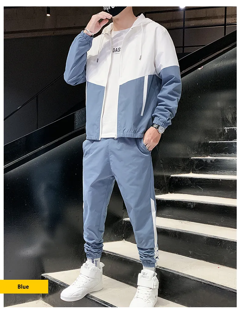 Men's Tracksuits Men Hooded Sportswear JacketsPants Sets Mens Tracksuit Casual Joggers Set Hip Hop Spring Summer Running Sports Suit 5XL 220930