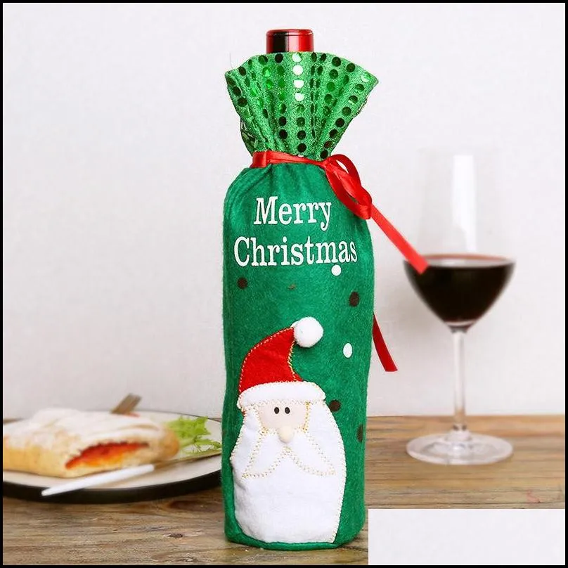 christmas gift decoration christmas wine bottle cover elder elk snowman wine bottle bag christmas wine bottle decoration cover free