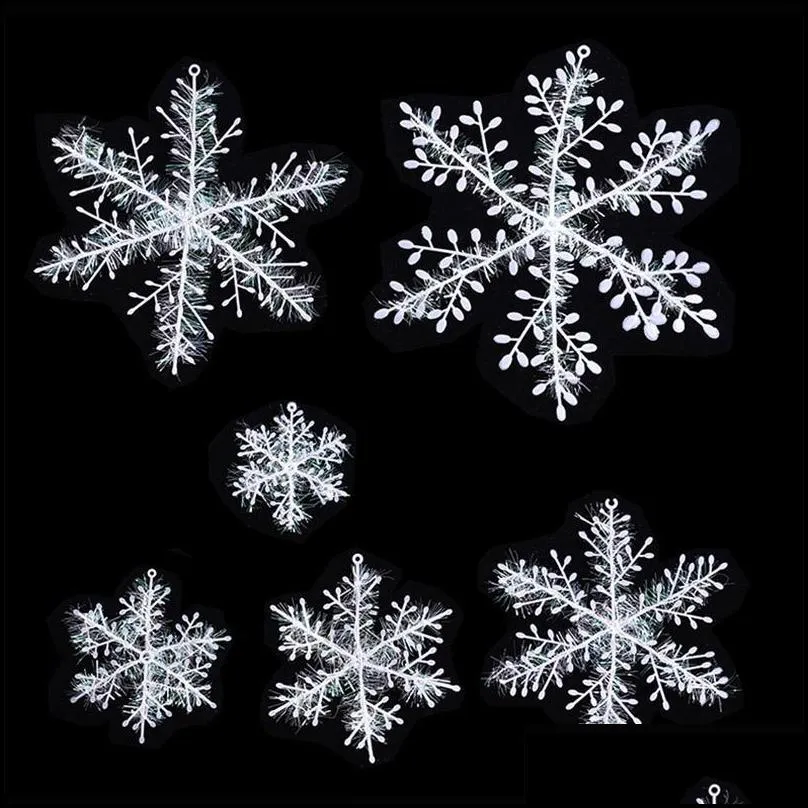 christmas artificial snowflake 3pc/pack christmas tree decor snow fake snowflakes christmas decorations for home noel
