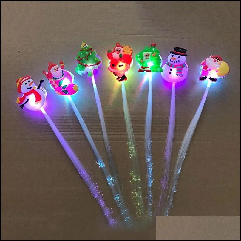 creative colorful luminous braids for christmas party led fiber braids party flashing props