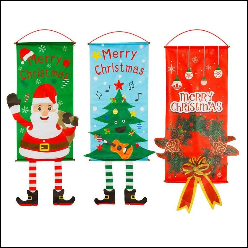 christmas porch door banner hanging ornament christmas decoration for home xmas 2020 happy new year 2021