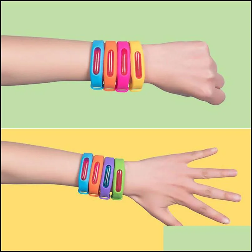 kids mosquito repellent bracelet plant oil capsule band pest control silicone wristband