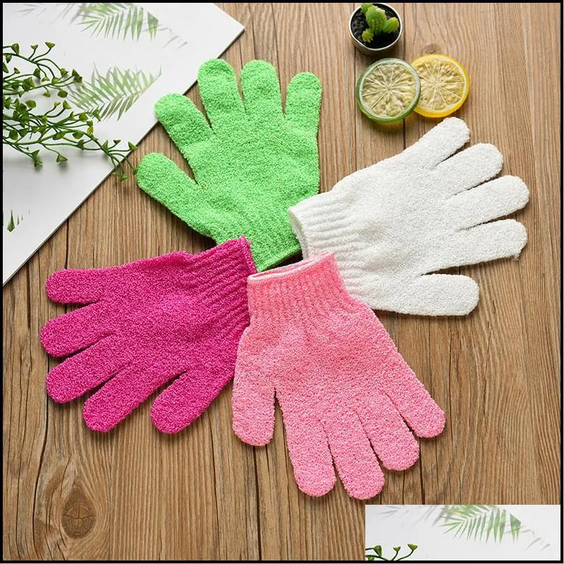 exfoliating bath glove nylon shower wash cloth showers scrubber back scrub gloves moisturizing spa massage dead skin cell remover