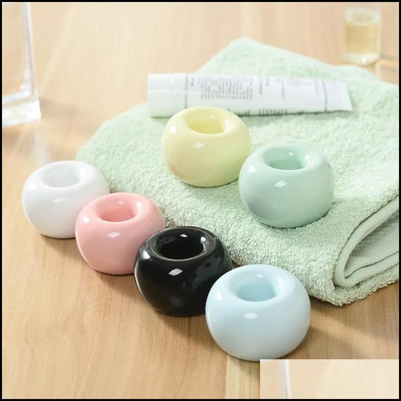 colorful shower shelf toothbrush holder rack bath accessories creative ceramic tableware makeup pencil storage