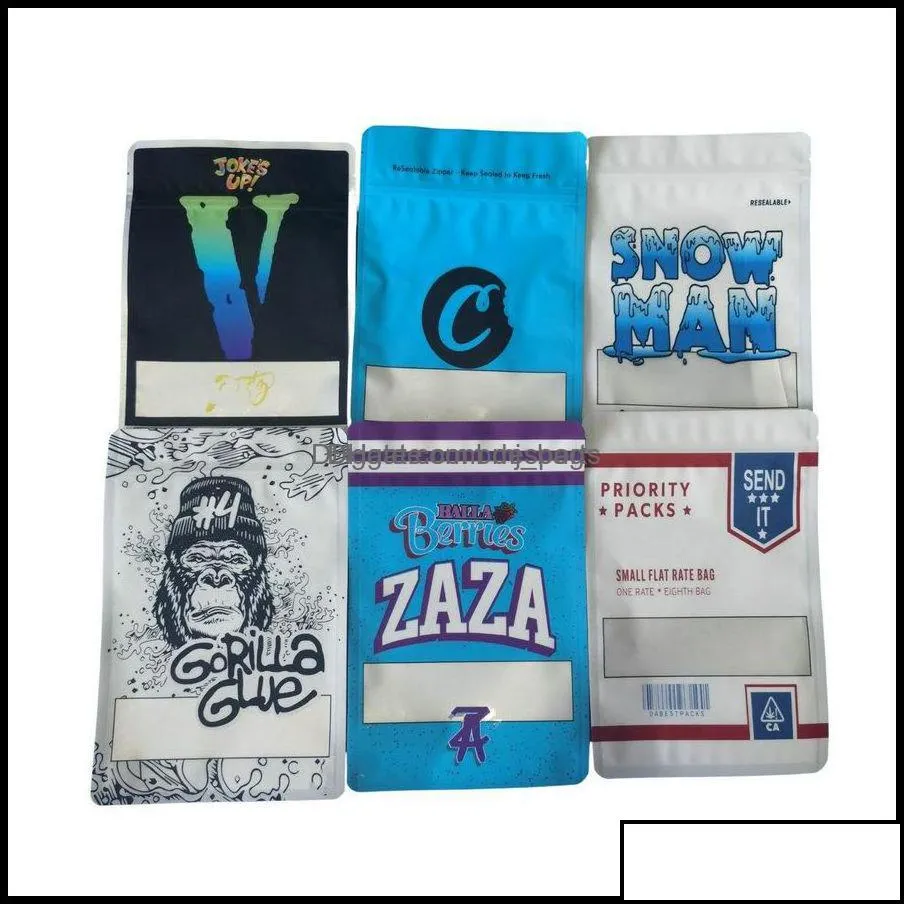 Packing Bags Office School Business Industrial Gorilla Glue One Ounce Mylar Bag 28G Backpack Boyz Kush Mints 15X20Cm Edibles Packaging