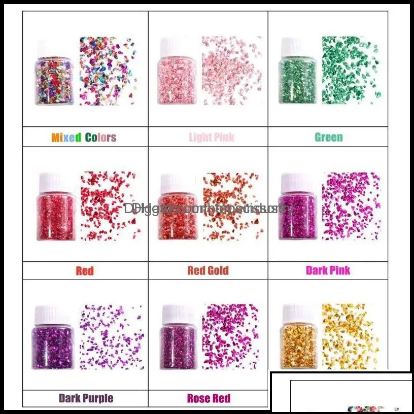 Nail Art Decorations Nail Art Decorations Gram Crushed Glass Irregar Stone Chunky Sequins Iridescent Flakes For Epoxy Resin 2-4Mm Emb