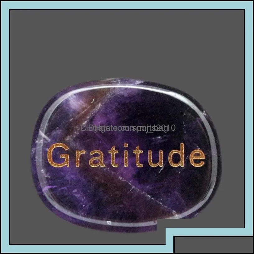 Arts And Crafts Arts Gifts Home Garden Healing Crystal Reiki Gratitude Symbol Natural Stone Oval Piece Thanksgivin Dhcpu