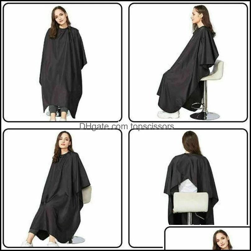 Fashion Salon Hairdressing Gown Cape Shave Apron Barber Professional Adult Hair Cutting Cloth Shampoo Waterproof Black Unisex H sqczxf