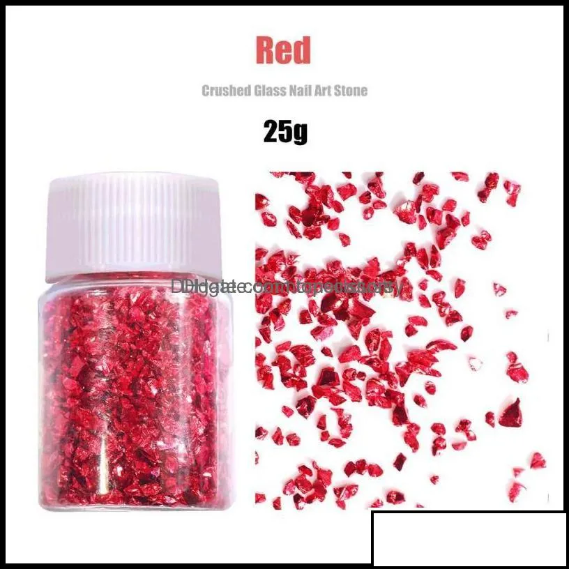 Nail Art Decorations Nail Art Decorations Gram Crushed Glass Irregar Stone Chunky Sequins Iridescent Flakes For Epoxy Resin 2-4Mm Emb