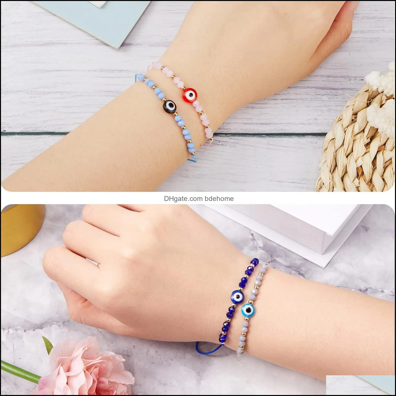 Charm Bracelets Evil Eye Bracelet Mexican Mal De Ojo Protection Colorf Good Luck Religious Nazar Handmade Jewelry For Women amrbJ