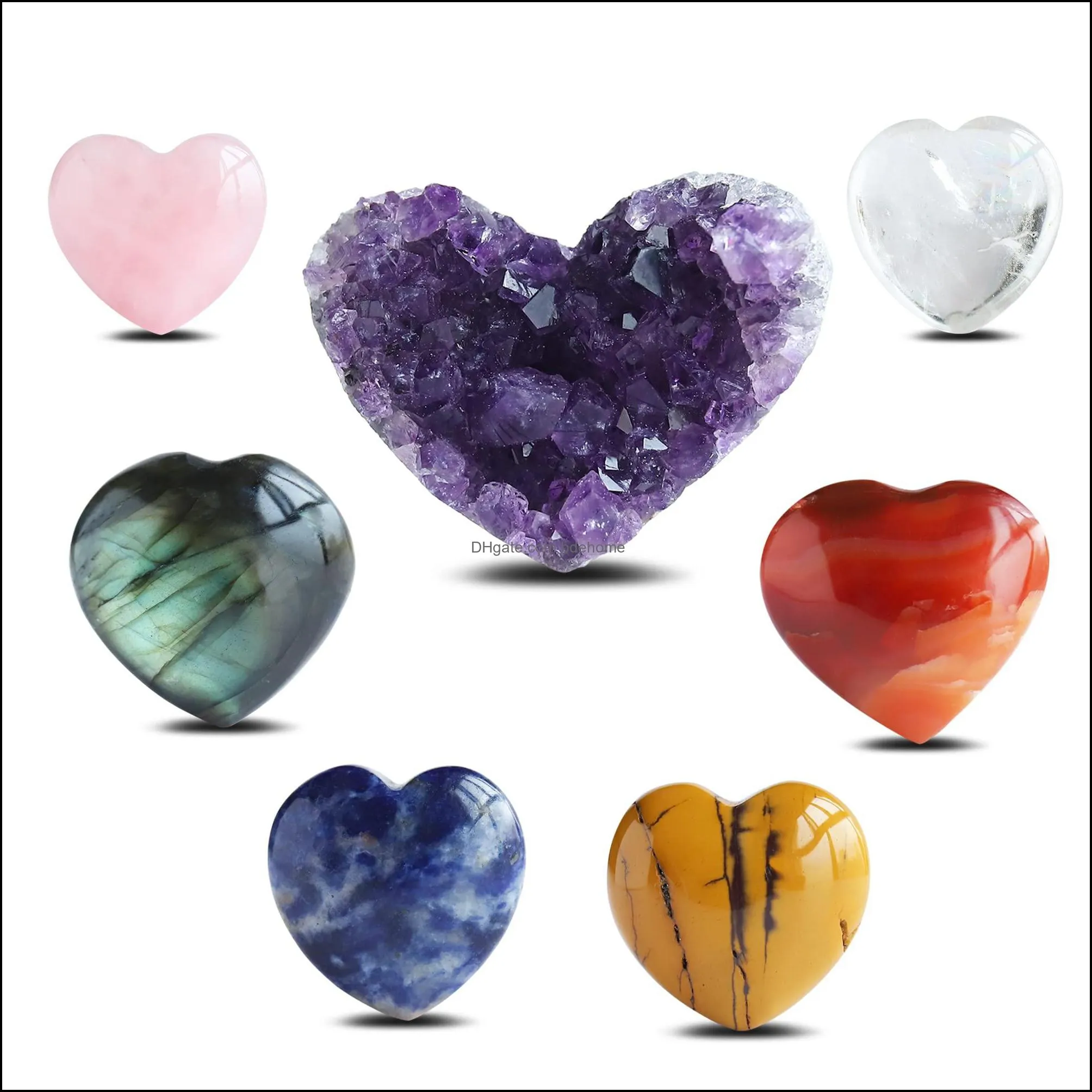 Pendant Necklaces 3lb Natural Bk Assorted Tumbled Polished Stones Healing Crystal Set Chakra Quartz Kit Real Meditation Gifts For Rei