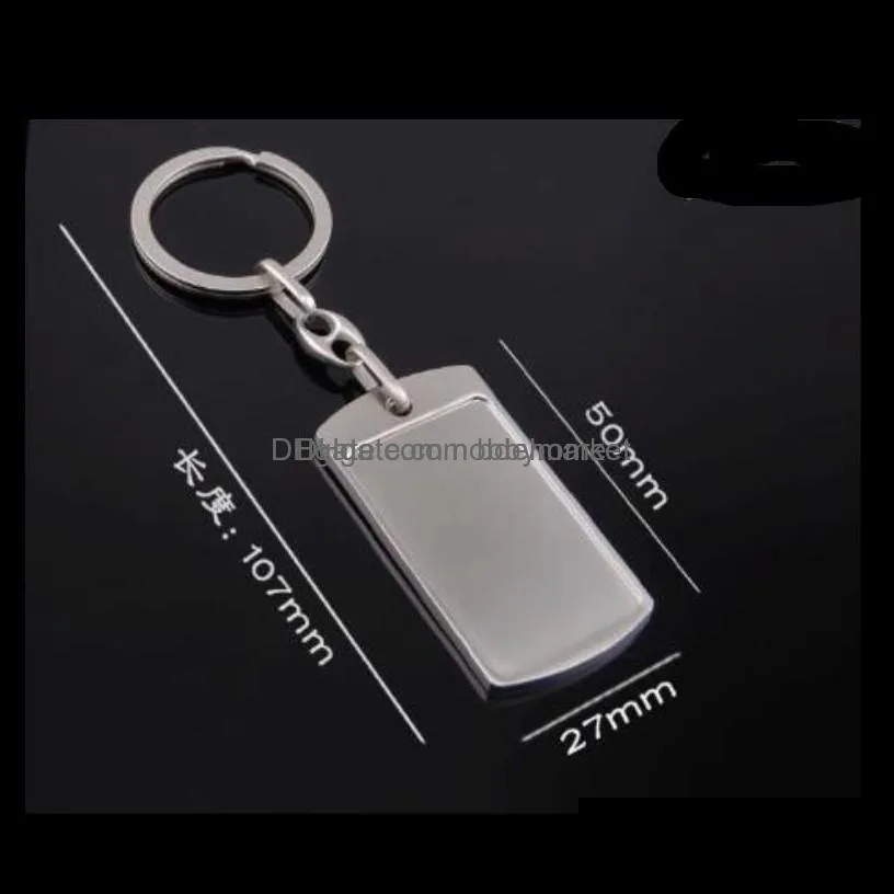 Key Rings Jewelry Blank Diy Custom Engraved Personalized Keychain Alloy Lovers Gift Keyring Creative Lovely Chain Wholesale 100 G2 Drop
