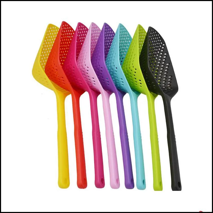 plastic shovels vegetable strainer scoop nylon spoon large colander soup filter pasta heat resistant strainer kitchen tools