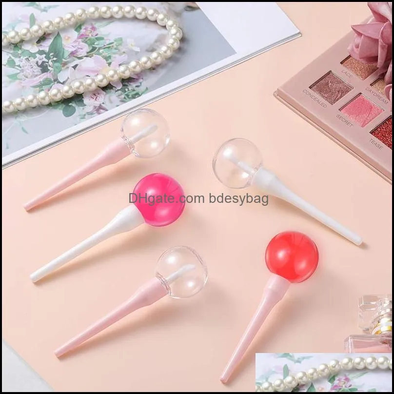 Storage Bottles & Jars 5/10/20PCS Empty Lip Gloss Tubes Clear Lollipop Shape Containers Mini Refillable Bottle DIY Cosmetic Sample