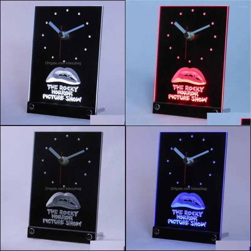 Wholesale-tnc0220 The Rocky Horror Picture Show Table Desk 3D LED Clock1 & Clocks