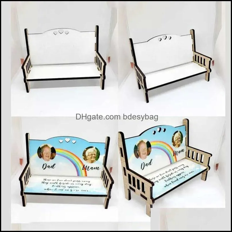 Sublimation MDF Memorial Benches Party Supplies Blank Wooden Christmas Ornament Room Decor Accessories