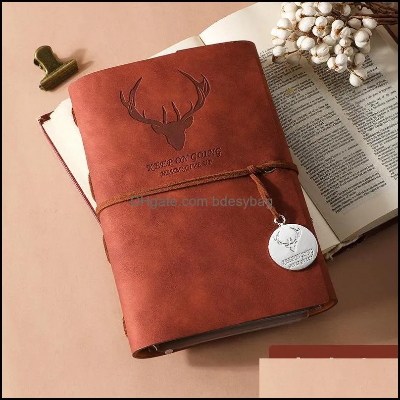 Notepads Loose-Leaf Super Thick Wax Sense Leather Binder Notebook Daily Business Office Work Notebooks Notepad Diary School