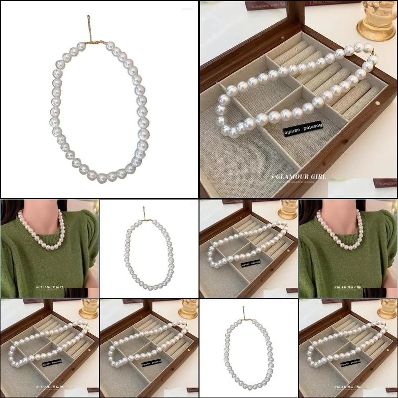 choker vintage large pearl necklace fashion clavicle chain simple and versatile