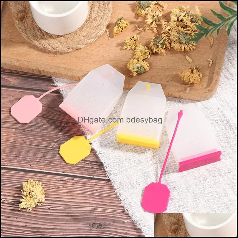 1Pcs Bag Style Silicone Tea Infusers Tea Strainers Herbal Spice Infuser Filters Scented Kitchen Coffee Tea Tools