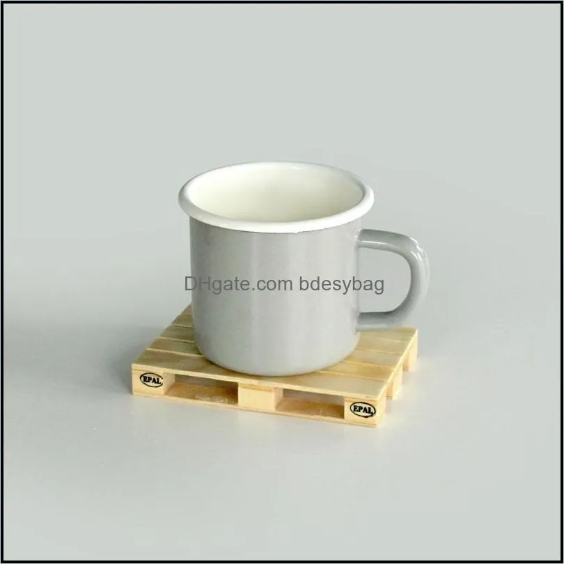 Wholesale-4Pcs/Set Coasters Crate Cup Pallet Protective Mug Mat Cute Wood Retro Holder Cute Mini Wooden Pallet Coasters1