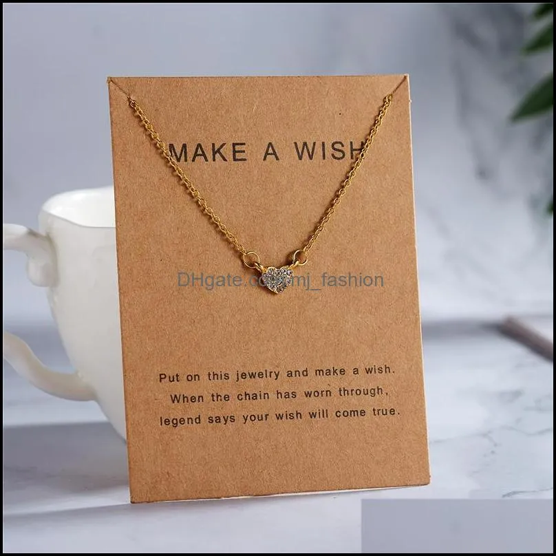 heart pendant necklaces micro inlaid clavicle chain jewelry gift zircon choker