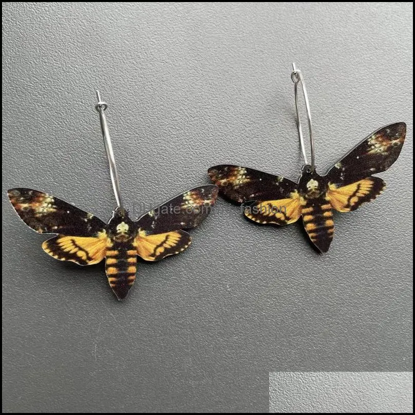 bohemia acrylic colored butterfly dangle earrings for woman fashion moths earrings young girls jewelry accessories gift