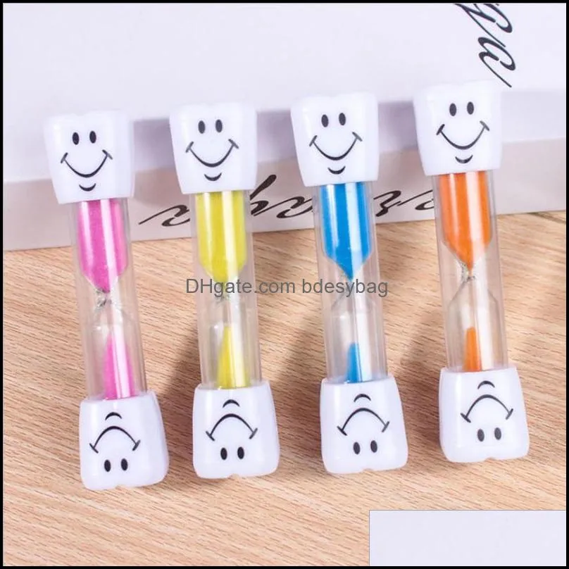 Novelty Items 3 Minutes Sand Timer Clock Smiling Face Hourglass Decorative Household Kids Toothbrush Gifts Christmas Ornaments DBC