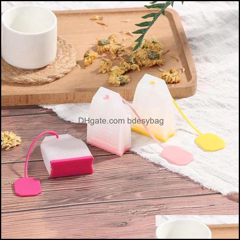 1Pcs Bag Style Silicone Tea Infusers Tea Strainers Herbal Spice Infuser Filters Scented Kitchen Coffee Tea Tools