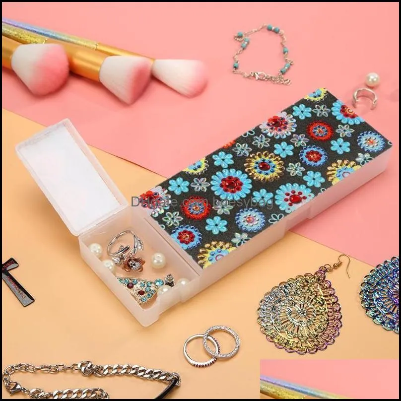 Paintings DIY Special Shaped Diamond Painting Pencil Case 2 Grids Stationery Storage Box Jewelry Mandala Embroide Kids Giftr1