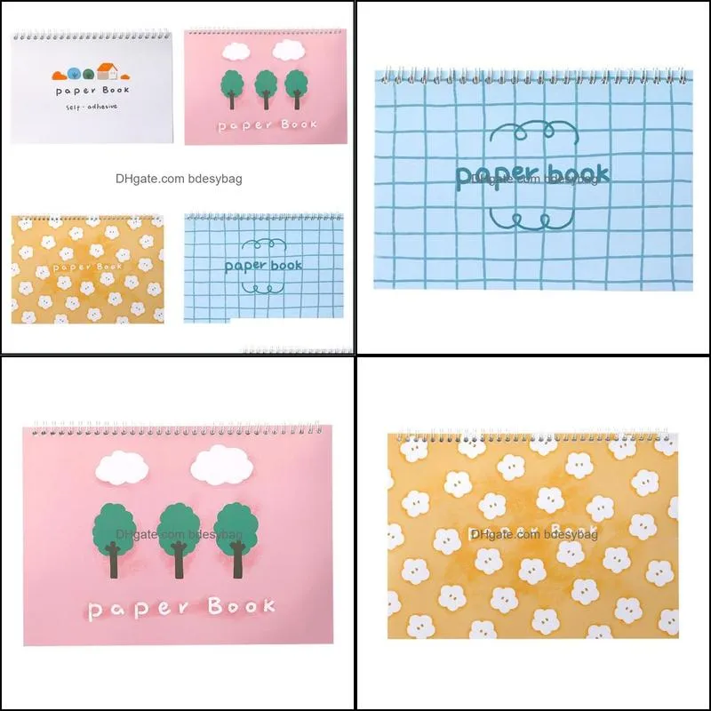 Notepads 24 Sheets Reusable PET Sticker Tape Coil Book Planner Scrapbooking Supplies Storage Cute Cover A4 A5 Size 39XD