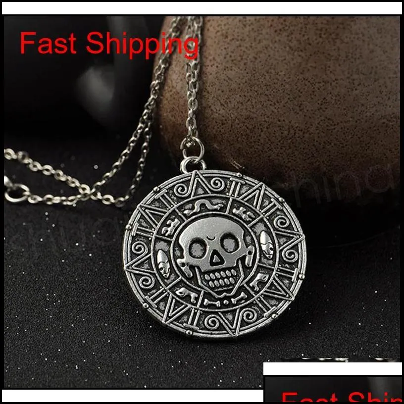 other fashion accessories vintage bronze coin pirate charmsother aztec necklace men`s movie pendant necklaces for lady xmas gift