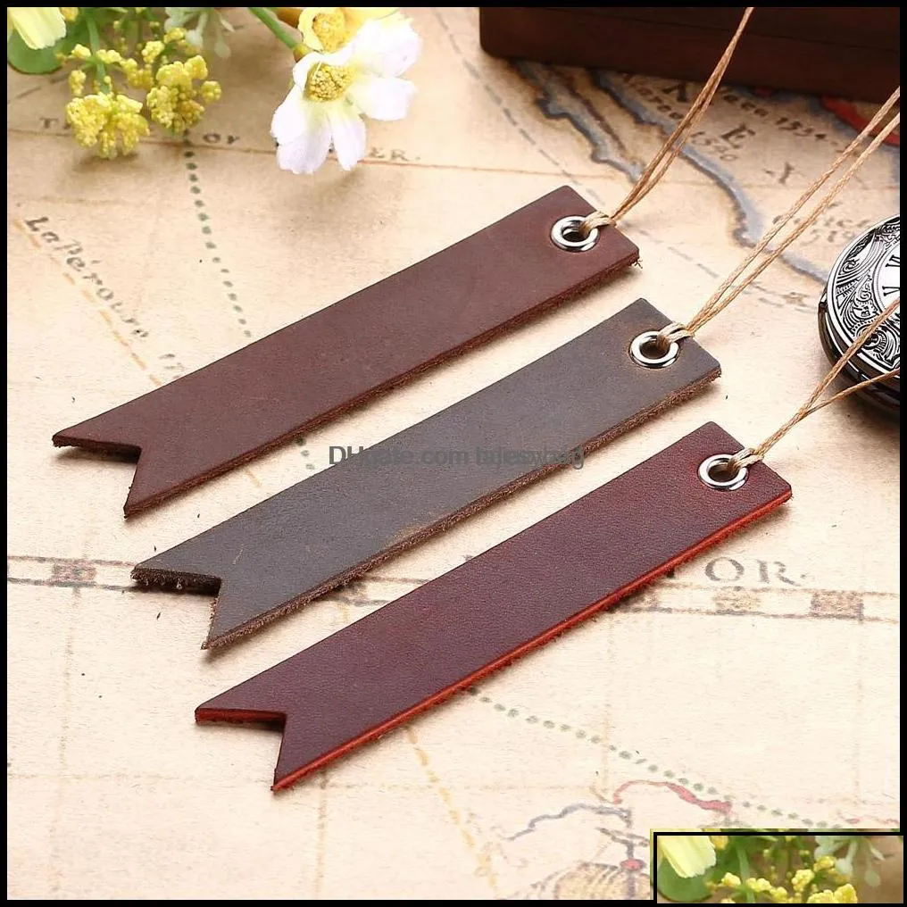 Bookmark Desk Accessories Office School Supplies Business Industrial Vintage Retro Leather Stationer Fl Grain Bookmarks S For Readers