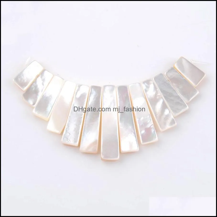  natural abalone shell 13pcs stick beads pendant set diy jewelry components women men bn332