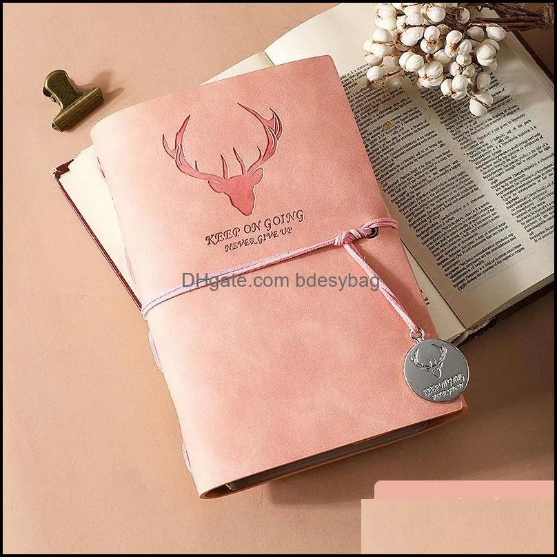 Notepads Loose-Leaf Super Thick Wax Sense Leather Binder Notebook Daily Business Office Work Notebooks Notepad Diary School